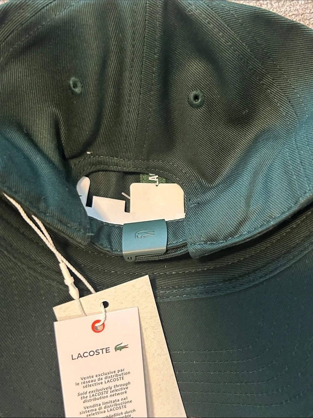 Lacoste Dark Green Crocodile Patch Kids Baseball Hat 50% OFF SEND OFFER